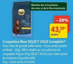 Maxi Zoo Select gold - croquettes maxi complete offre