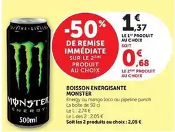 U Express Monster - boisson energisante offre