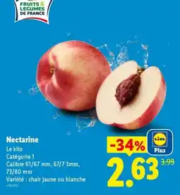 Lidl Nectarine offre