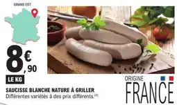 E.Leclerc SAUCISSE BLANCHE NATURE À GRILLER offre
