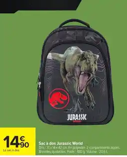 Carrefour Jurassic World Sac à dos offre