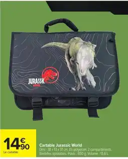 Carrefour Jurassic World Cartable offre