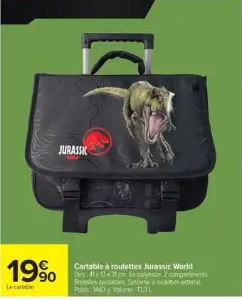Jurassic World Cartable à roulettes