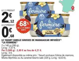 E.Leclerc La Fermière Yaourt Vanille offre