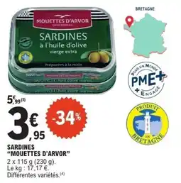 E.Leclerc MOUETTES D'ARVOR SARDINES offre