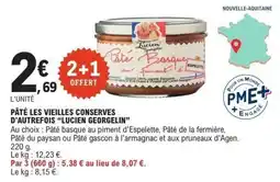 E.Leclerc Lucien Georgelin Pâté Basque offre