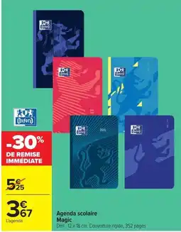 Carrefour Oxford Agenda scolaire Magic offre