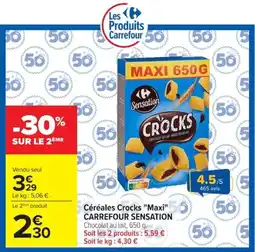 Carrefour Carrefour Sensation Céréales Crocks offre