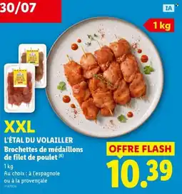 Lidl L'ÉTAL DU VOLAILLER Brochettes de médaillons de filet de poulet offre