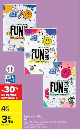 Carrefour Oxford Agenda scolaire Fun offre