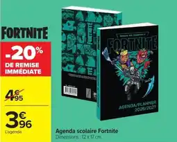 Carrefour FORTNITE Agenda scolaire Fortnite offre