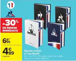 Carrefour Le Coq Sportif Agenda scolaire offre