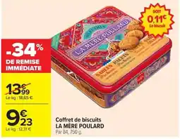 Carrefour LA MÈRE POULARD Coffret de biscuits offre
