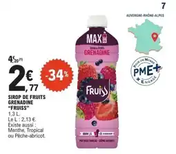 E.Leclerc Fruiss Sirop de fruits Grenadine offre
