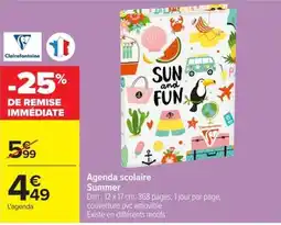 Carrefour Clairefontaine Agenda scolaire Summer offre
