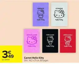 Carrefour Hello Kitty Carnet offre