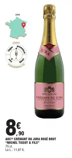 E.Leclerc MICHEL TISSOT & FILS CRÉMANT DU JURA ROSÉ BRUT offre