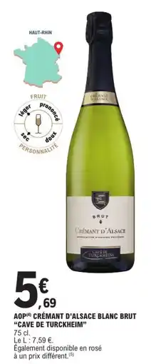 E.Leclerc Cave de Turckheim Crémant d'Alsace Blanc Brut offre