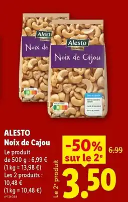 Lidl Alesto Noix de Cajou offre