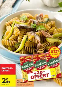 Carrefour Panzani torti offre