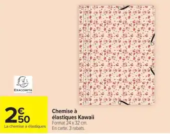 EXACOMPTA Chemise à élastiques Kawaii