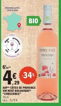 E.Leclerc CONSCIENCE Vin rosé offre