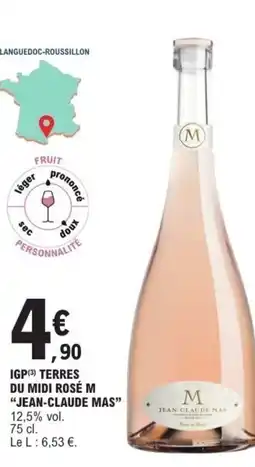 E.Leclerc Jean-claude mas igp terres du midi rosé m offre