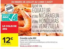 Carrefour Crevette cuite ASC offre