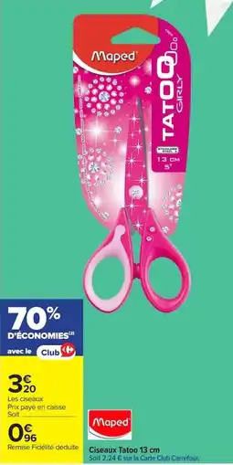 Carrefour Maped Ciseaux Tatoo offre