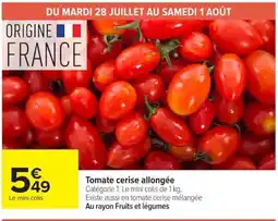 Carrefour Tomate cerise allongée offre