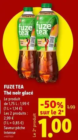 Lidl fuze tea Thé noir glacé offre