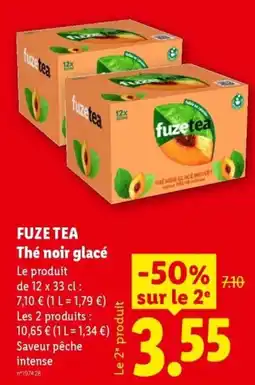 Lidl fuzetea Thé noir glacé offre