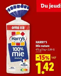 Lidl Harry's Mie nature offre