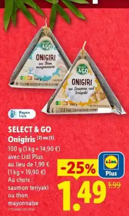 Lidl SELECT & GO Onigiris offre