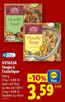 Lidl VITASIA Soupe à l'asiatique offre