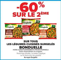 Carrefour Bonduelle sur tous les légumes cuisinés surgelés offre