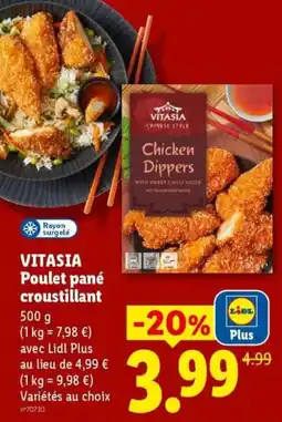 Lidl VITASIA Poulet pané croustillant offre