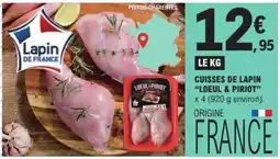 E.Leclerc LOEUL & PIRIOT CUISSES DE LAPIN offre