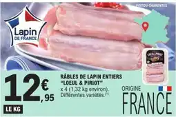 E.Leclerc Lapin DE FRANCE RÂBLES DE LAPIN ENTIER offre