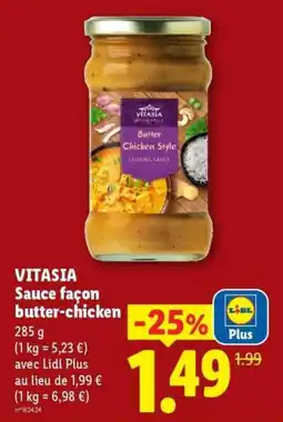 Lidl VITASIA Sauce façon butter-chicken offre