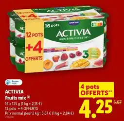 Lidl ACTIVIA Fruits mix offre
