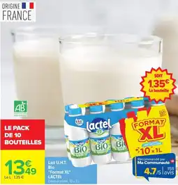 Carrefour Lactel Lait U.H.T. Bio offre