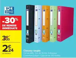 Carrefour Oxford Classeur souple offre