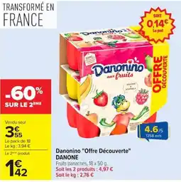 Carrefour Danonino aux fruits offre