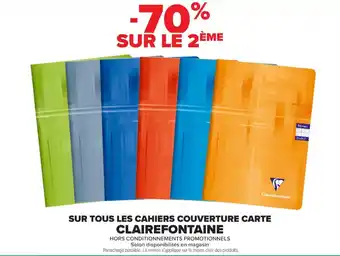 Clairefontaine sur tous les cahiers couverture carte