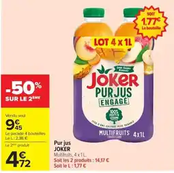 Carrefour JOKER Pur jus ENGAGÉ offre