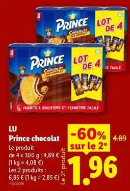 Lidl LU Prince chocolat offre