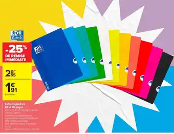 Carrefour Oxford Cahier OpenFlex offre