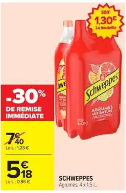 Carrefour Schweppes Agrumes offre