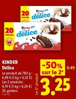 Lidl Kinder Délice offre